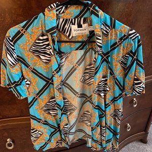 Topman | Button Down, Patterned (S)